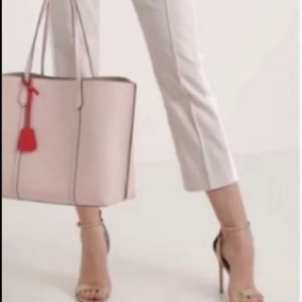 Tory Burch Perry Triple Compartment Tote Bag in Pink Textured Leather - Picture 2 of 10
